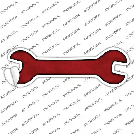 Red Oil Rubbed Novelty Wrench Sticker Decal