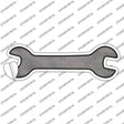 Gray Oil Rubbed Novelty Wrench Sticker Decal