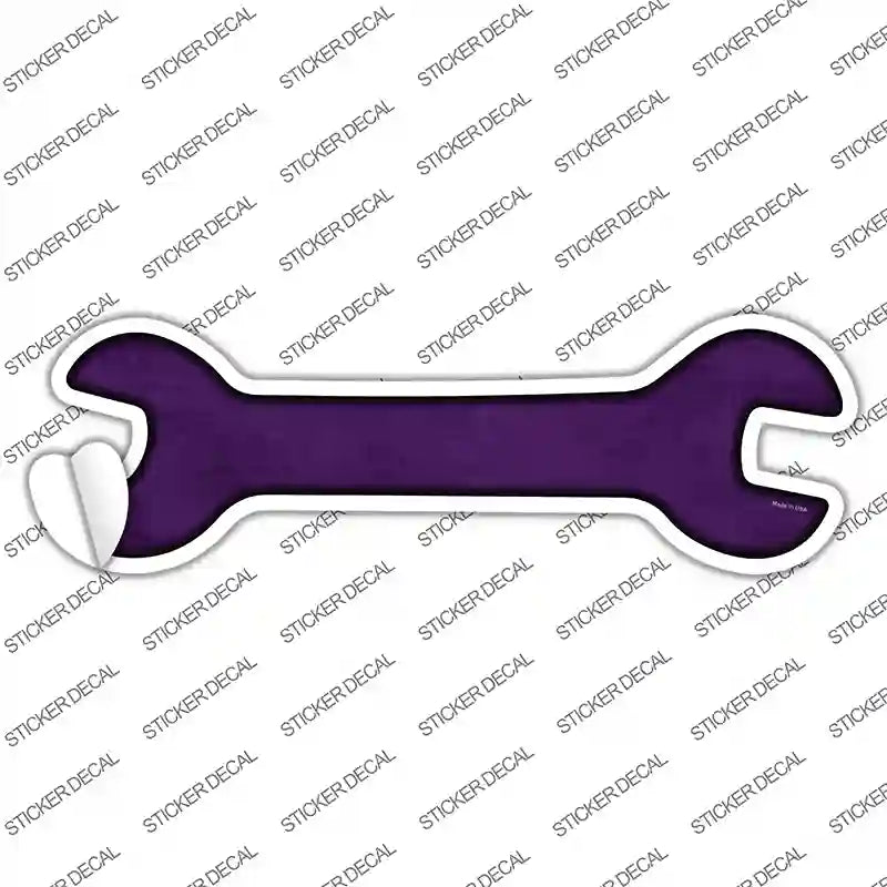 Purple Oil Rubbed Novelty Wrench Sticker Decal