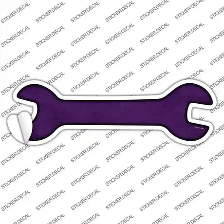 Purple Oil Rubbed Novelty Wrench Sticker Decal