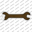Brown Oil Rubbed Novelty Wrench Sticker Decal