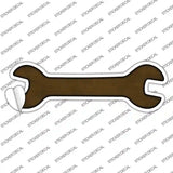 Brown Oil Rubbed Novelty Wrench Sticker Decal