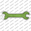 Lime Green Oil Rubbed Novelty Wrench Sticker Decal