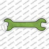 Lime Green Oil Rubbed Novelty Wrench Sticker Decal