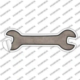 Tan Oil Rubbed Novelty Wrench Sticker Decal