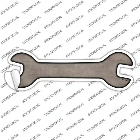Tan Oil Rubbed Novelty Wrench Sticker Decal