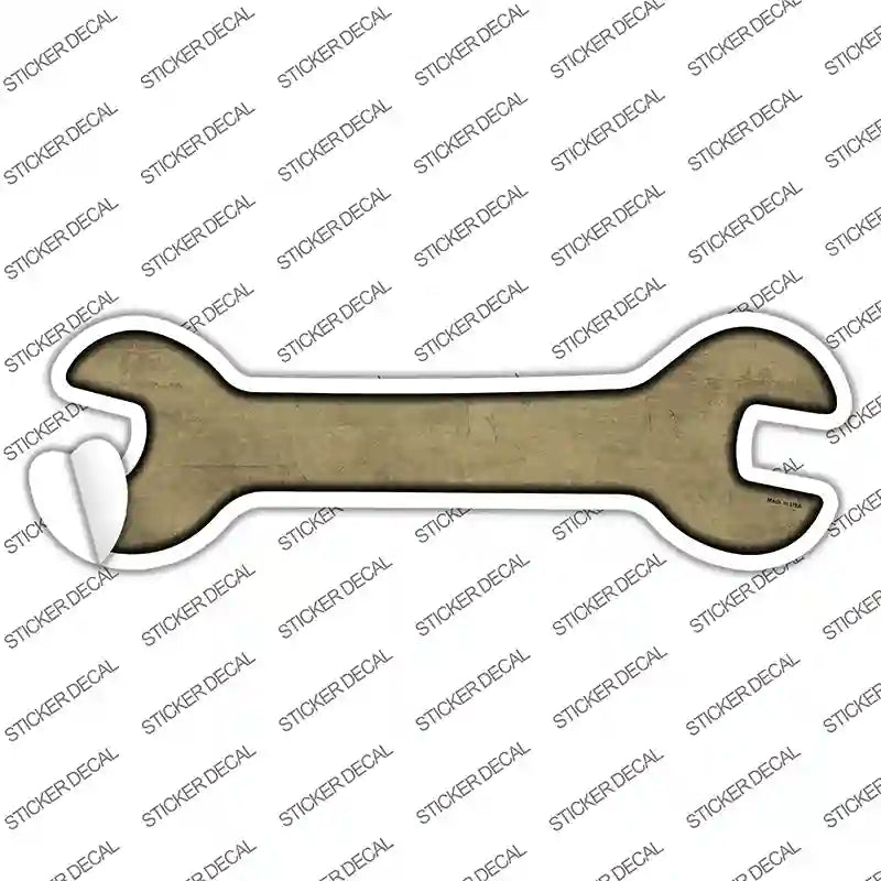 Gold Oil Rubbed Novelty Wrench Sticker Decal