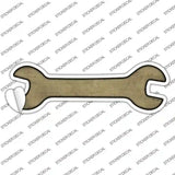 Gold Oil Rubbed Novelty Wrench Sticker Decal