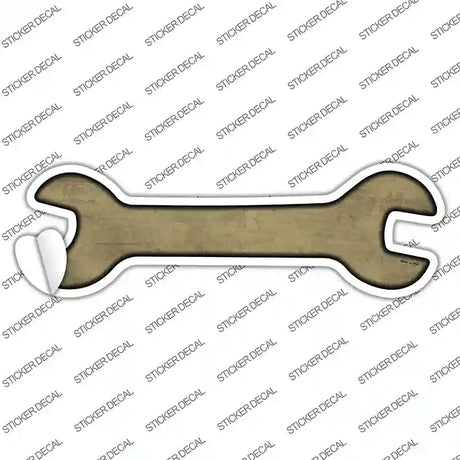 Gold Oil Rubbed Novelty Wrench Sticker Decal