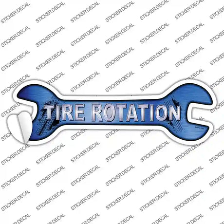 Tire Rotation Novelty Wrench Sticker Decal