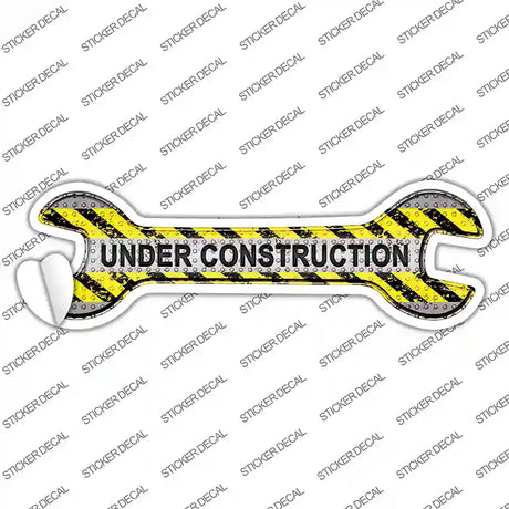 Under Construction Novelty Wrench Sticker Decal