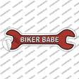 Biker Babe Novelty Wrench Sticker Decal