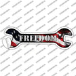 Freedom With American Flag Novelty Wrench Sticker Decal
