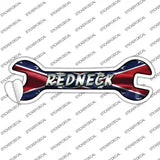Redneck With Confederate Flag Novelty Wrench Sticker Decal