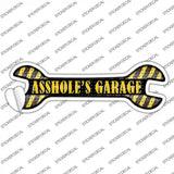 Assholes Garage Novelty Wrench Sticker Decal