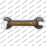 Designated Drinker Novelty Wrench Sticker Decal