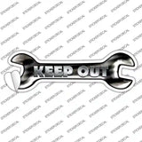 Keep Out Novelty Wrench Sticker Decal