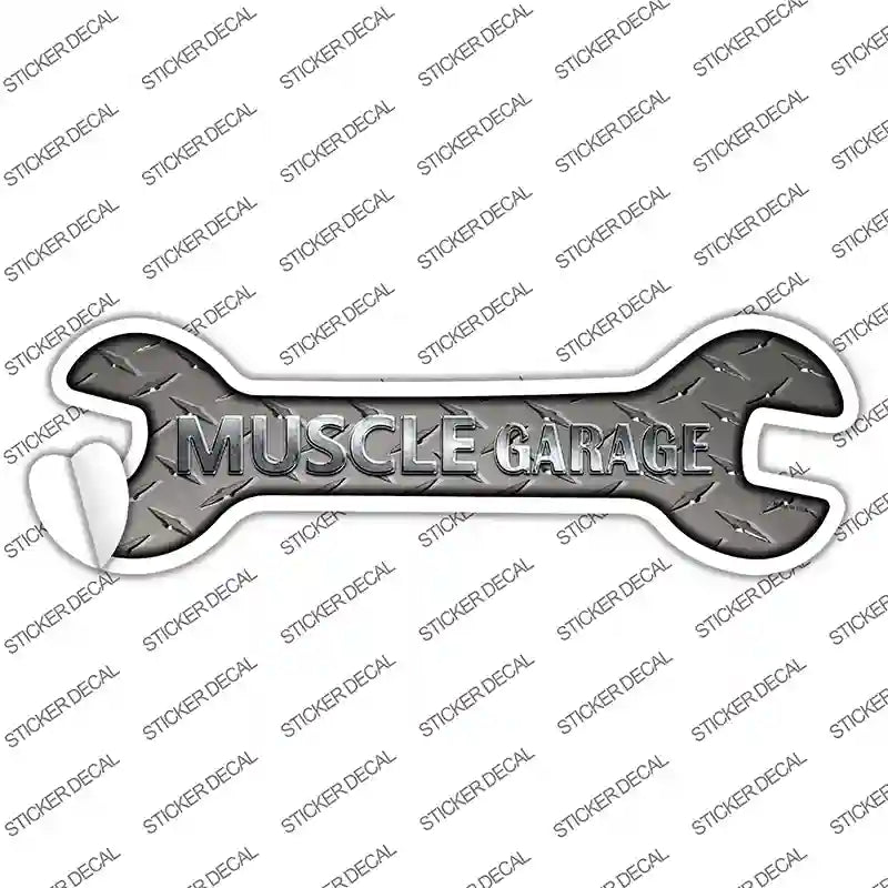 Muscle Garage Novelty Wrench Sticker Decal
