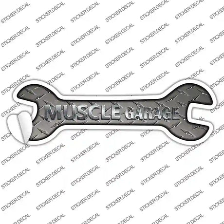 Muscle Garage Novelty Wrench Sticker Decal