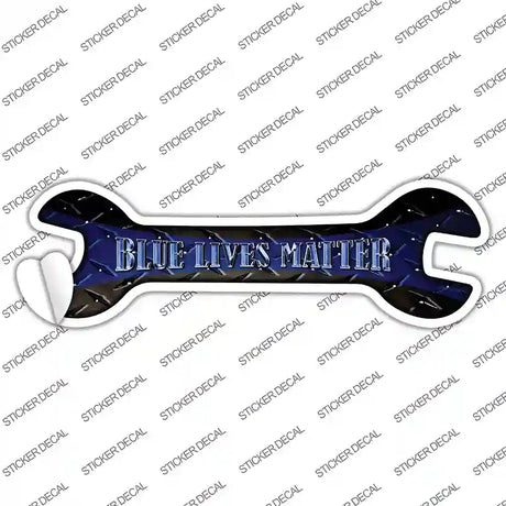 Blue Lives Matter Novelty Wrench Sticker Decal