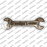Grandpas Garage Novelty Wrench Sticker Decal