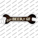 Cold Beer To Go Novelty Wrench Sticker Decal
