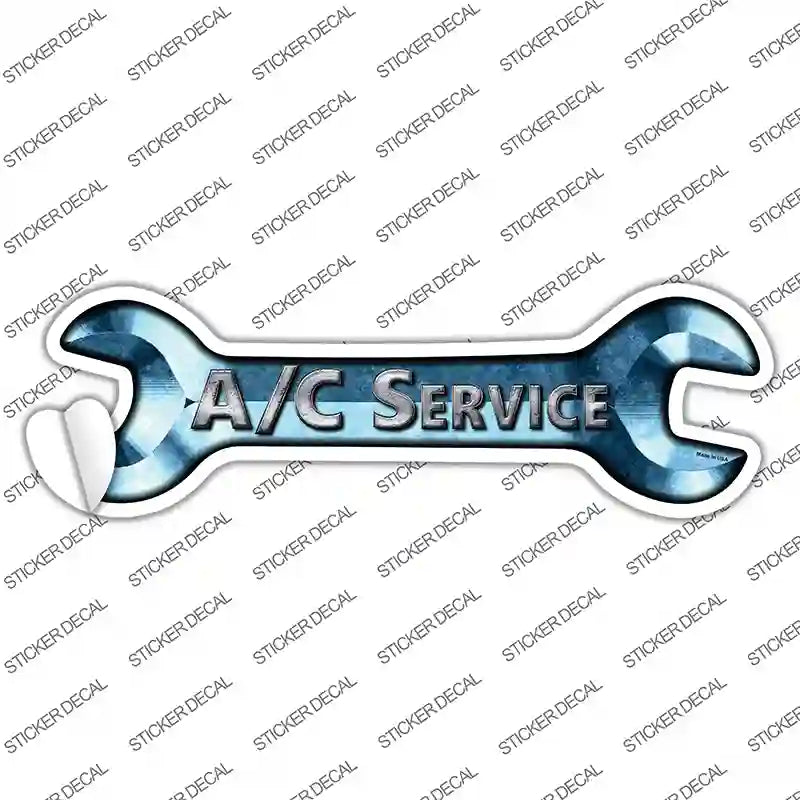 A/C Service Novelty Wrench Sticker Decal