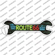 Neon Route 66 Novelty Wrench Sticker Decal