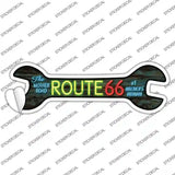 Neon Route 66 Novelty Wrench Sticker Decal