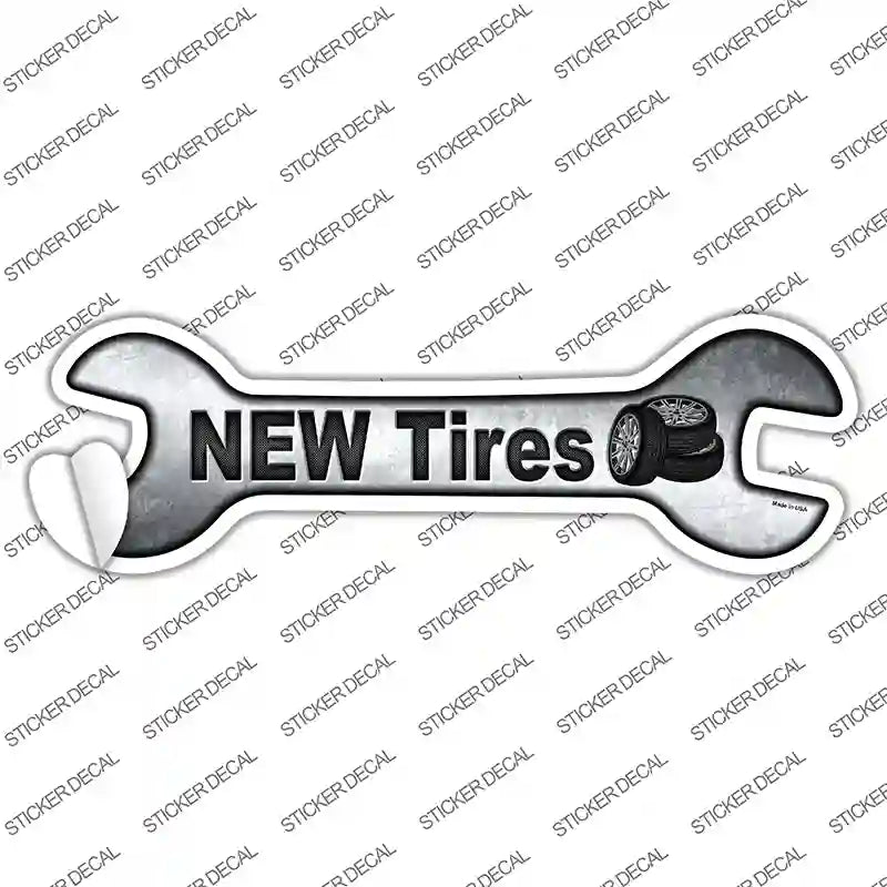 New Tires Novelty Wrench Sticker Decal