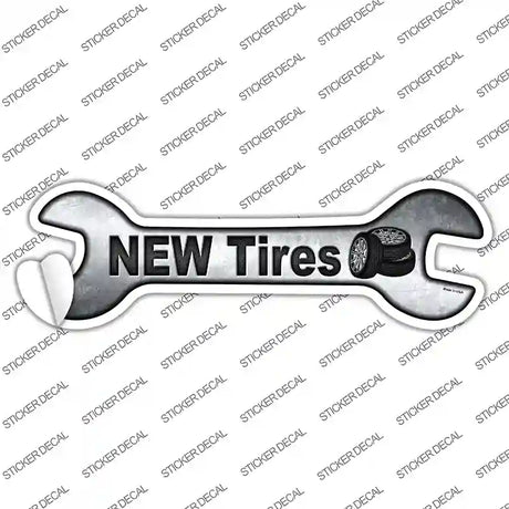 New Tires Novelty Wrench Sticker Decal