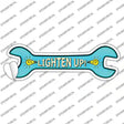 Lighten Up Novelty Wrench Sticker Decal