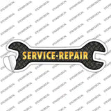 Service Repair Yellow Novelty Wrench Sticker Decal