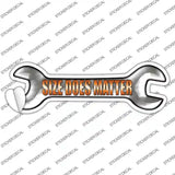 Size Does Matter Novelty Wrench Sticker Decal