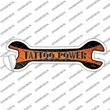 Tattoo Power Novelty Wrench Sticker Decal