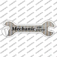 Mechanic On Duty Novelty Wrench Sticker Decal