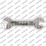 Airplane Mechanic On Duty Novelty Wrench Sticker Decal