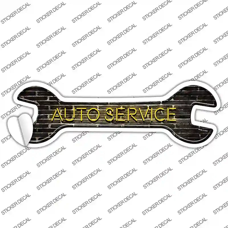 Auto Service Novelty Wrench Sticker Decal