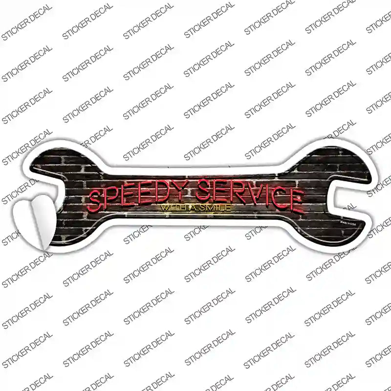Speedy Service Novelty Wrench Sticker Decal