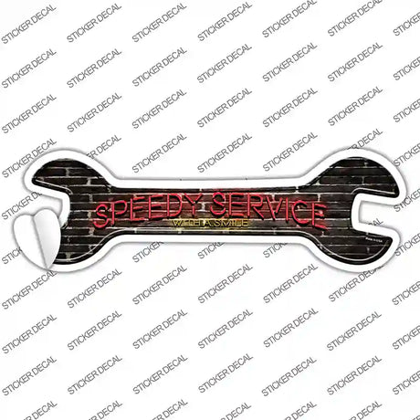 Speedy Service Novelty Wrench Sticker Decal