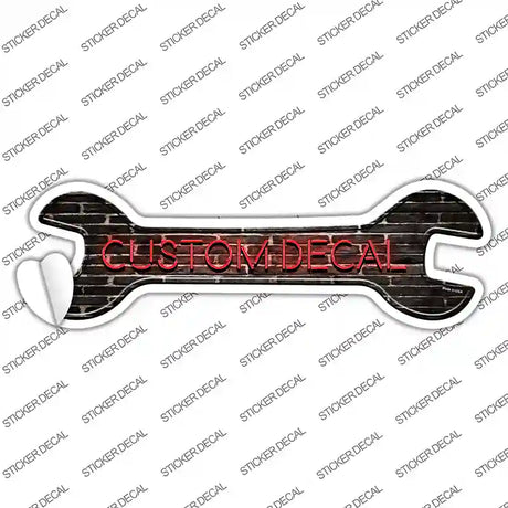 Custom Decal Novelty Wrench Sticker Decal