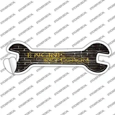 Engine Inspection Novelty Wrench Sticker Decal