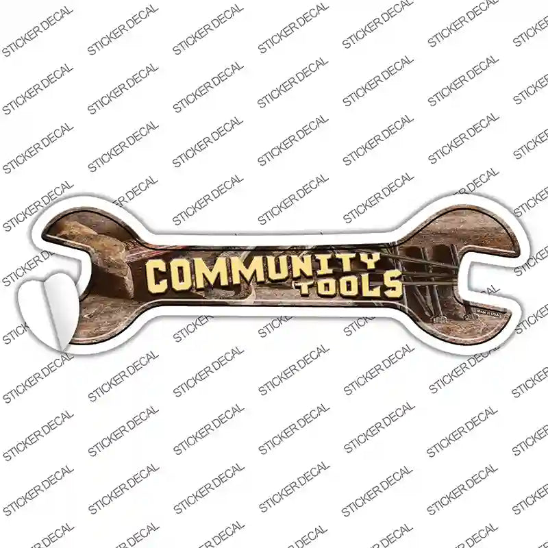 Community Tools Novelty Wrench Sticker Decal