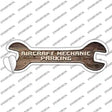 Aircraft Mechanic Parking Novelty Wrench Sticker Decal