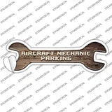 Aircraft Mechanic Parking Novelty Wrench Sticker Decal