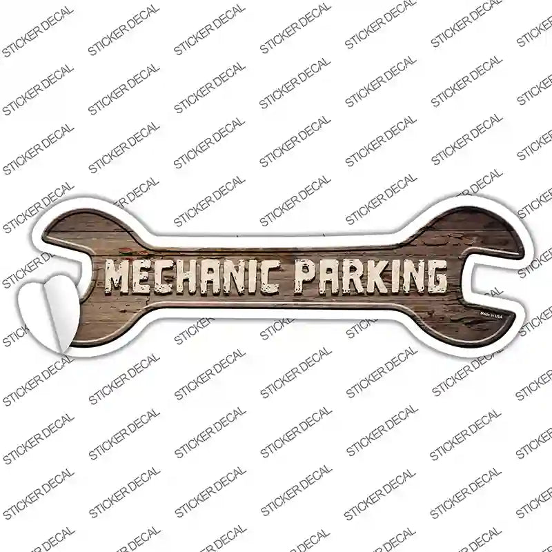 Mechanic Parking Novelty Wrench Sticker Decal