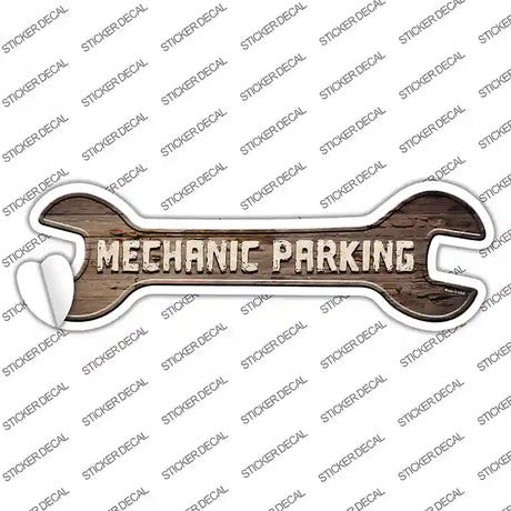 Mechanic Parking Novelty Wrench Sticker Decal