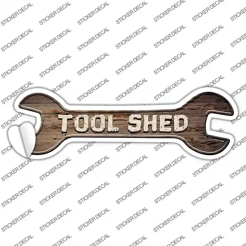 Tool Shed Novelty Wrench Sticker Decal