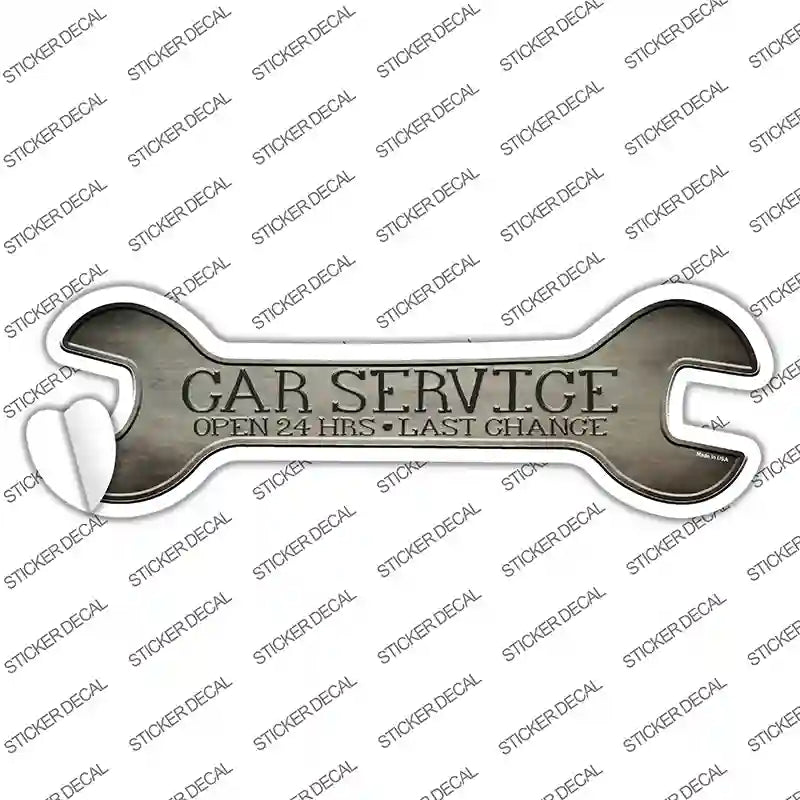 Car Service Novelty Wrench Sticker Decal