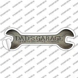 Dads Garage Novelty Wrench Sticker Decal